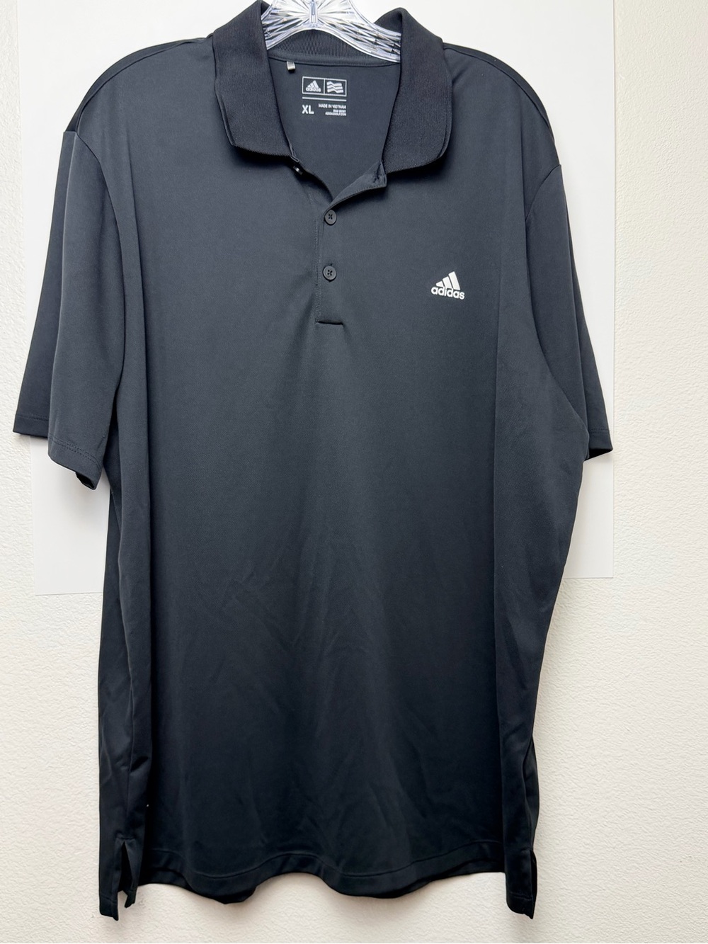 Adidas Golf Men’s Polo Shirt XL Black Short Sleeve Performance Golf Logo